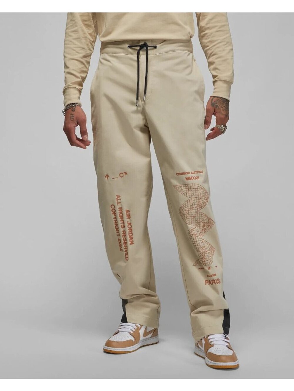 Men's Nike Jordan Flight Heritage Lightweight Woven Pants DV1609-206 Sz S